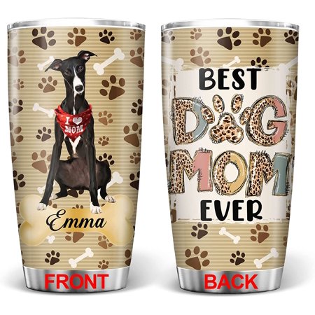 

Whippet Tumbler 20oz Best Dog Mom Ever Tumblers Gifts for Dogs Lover Mom from Daughter Son Birthday Mother s Day Christmas Insulated Stainless Steel Coffee Cup