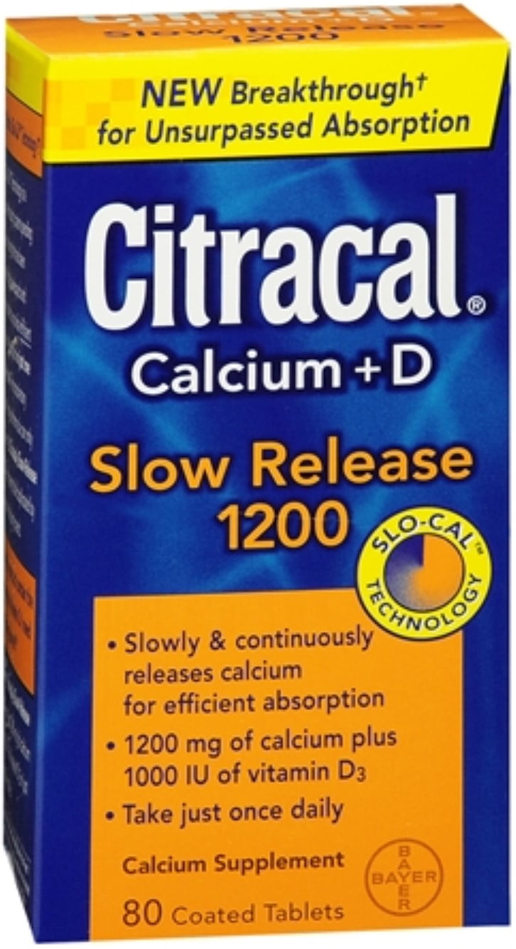 Citracal Calcium + D Slow Release 1200 Tablets 80 Tablets (Pack of 4