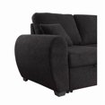 thumbnail image 5 of Lilola Home 95"W Black Teddy Fleece Reversible Sleeper Sectional Sofa with Storage Chaise, 5 of 8