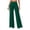 Green, variant on High Waist Ribbed Wide Leg Pants for Women Casual Loose Fold Over Waist Long Pants for Daily Wear