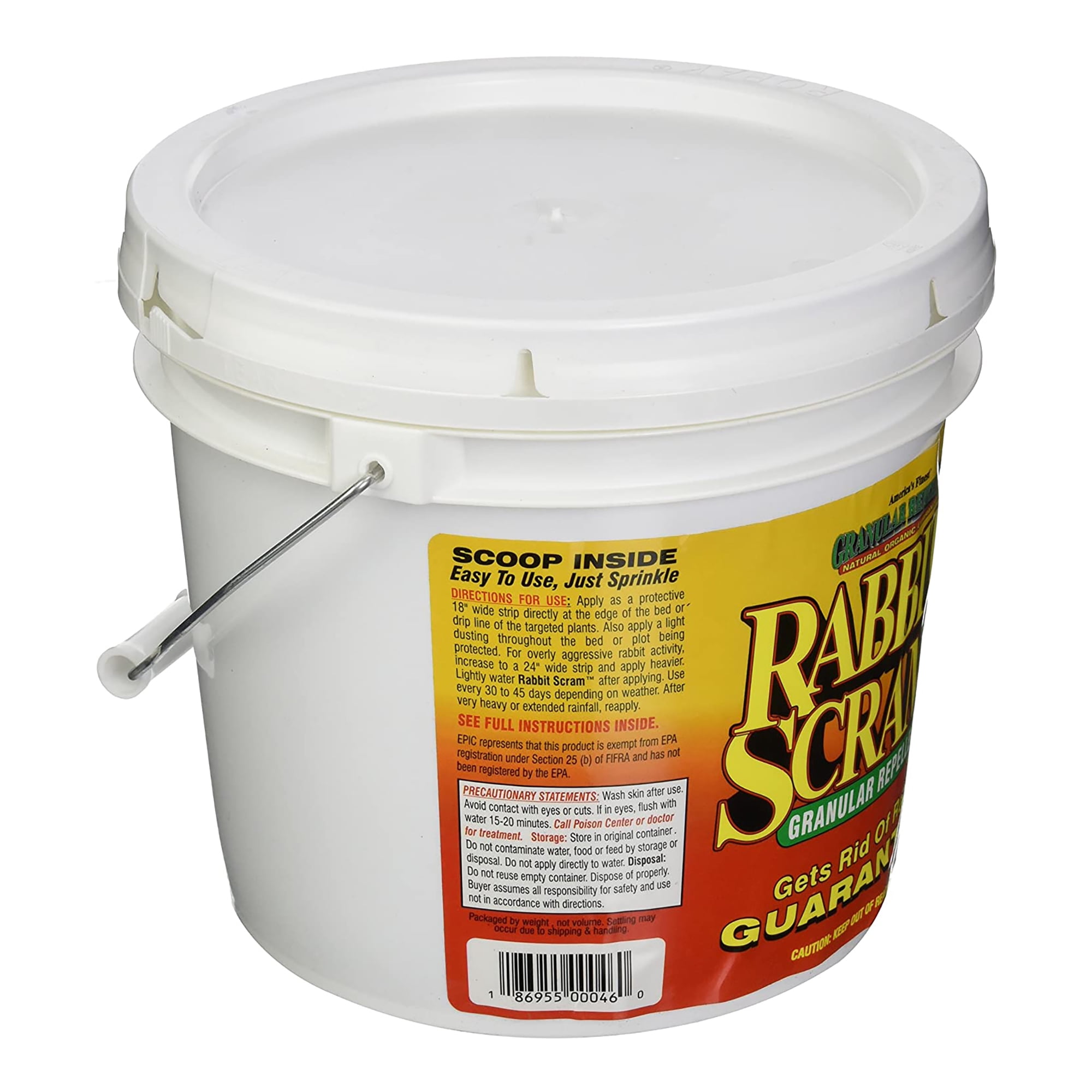 EPIC Rabbit Scram All Natural Granular Direct Barrier Repellent, 6 Pounds