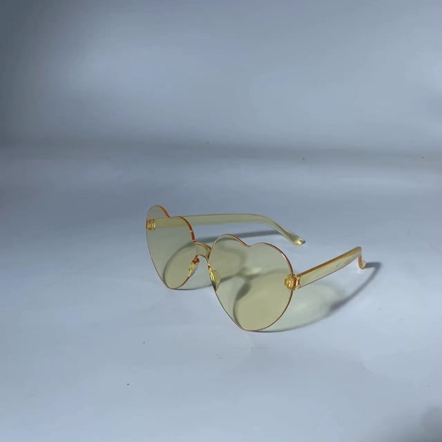 Gafas de sol transparentes de gelatina de color love para hombres y mujeres, gafas de sol con forma de corazón de melocotón, gafas de sol con forma de corazón