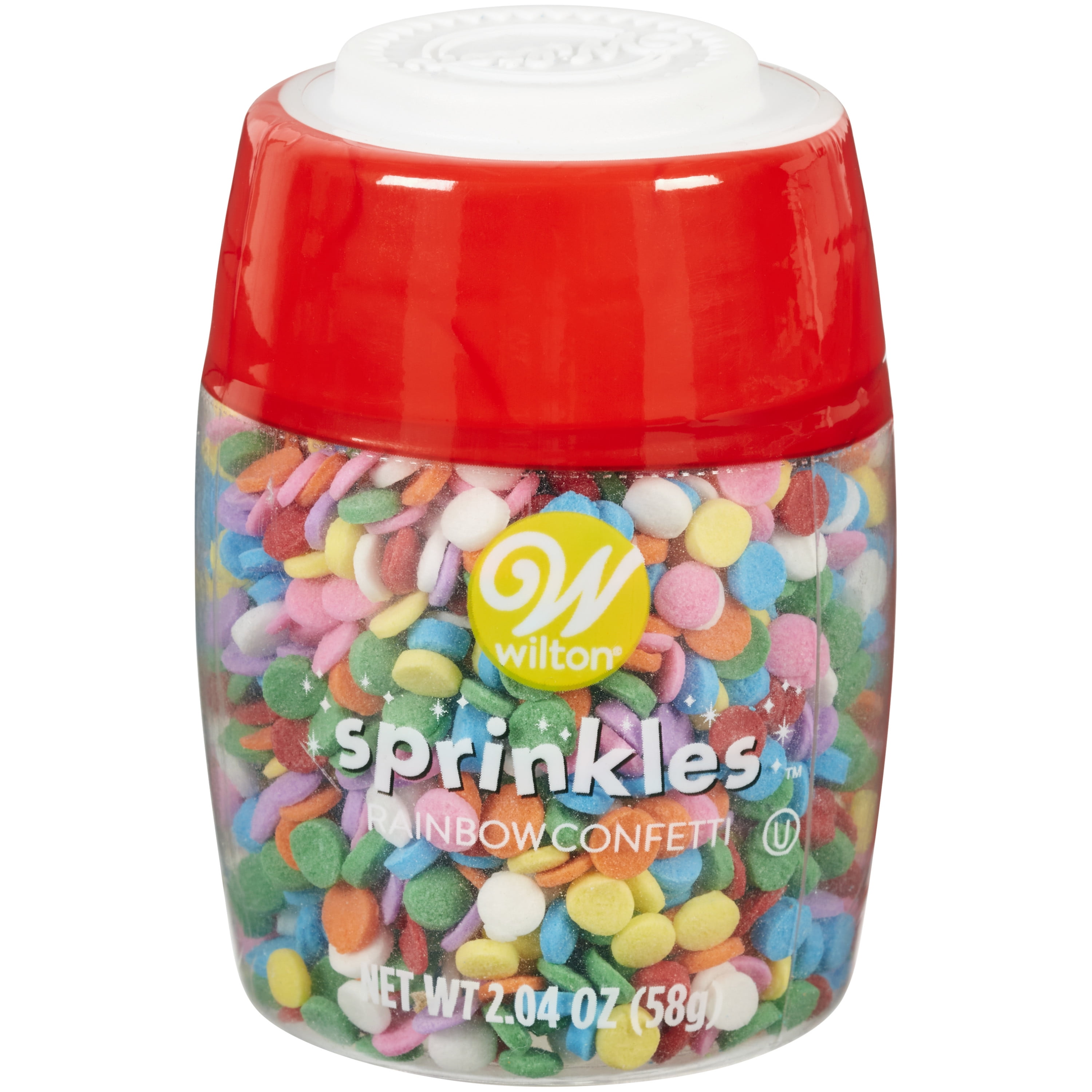 Wilton Bright and Colorful Rainbow Confetti Sprinkles, 2.04 oz.