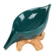 thumbnail image 1 of Jabonera de cerámica con forma de hoja, bandeja para jabón, ahorrador de jabón, fácil de limpiar, soporte para joyas. Verde, 1 of 9