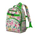 thumbnail image 2 of Durable floral student backpack, spacious and lightweight, water-resistant, multiple pockets, great for school or birthday gifts., 2 of 6