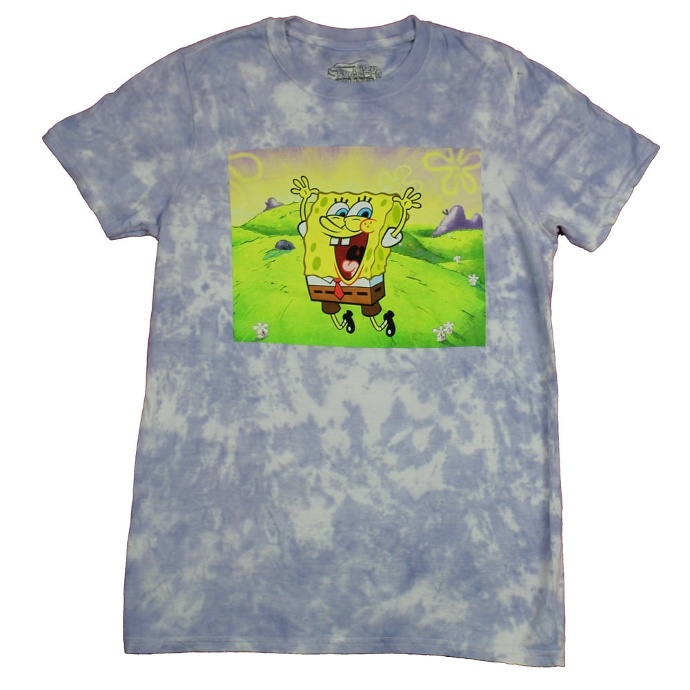Spongebob Squarepants Mens TShirt Exploding Happy Tie Dye Bob Image