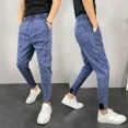 thumbnail image 3 of Pantalones vaqueros ajustados para hombre, pantalones rotos y ajustados, pantalones rotos, pantalones ajustados con agujeros, otoño coreano 2024, tallas XS, 3 of 5
