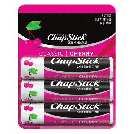 Chapstick Skin Protectant With SPF4, Classic Cherry, 3 ea