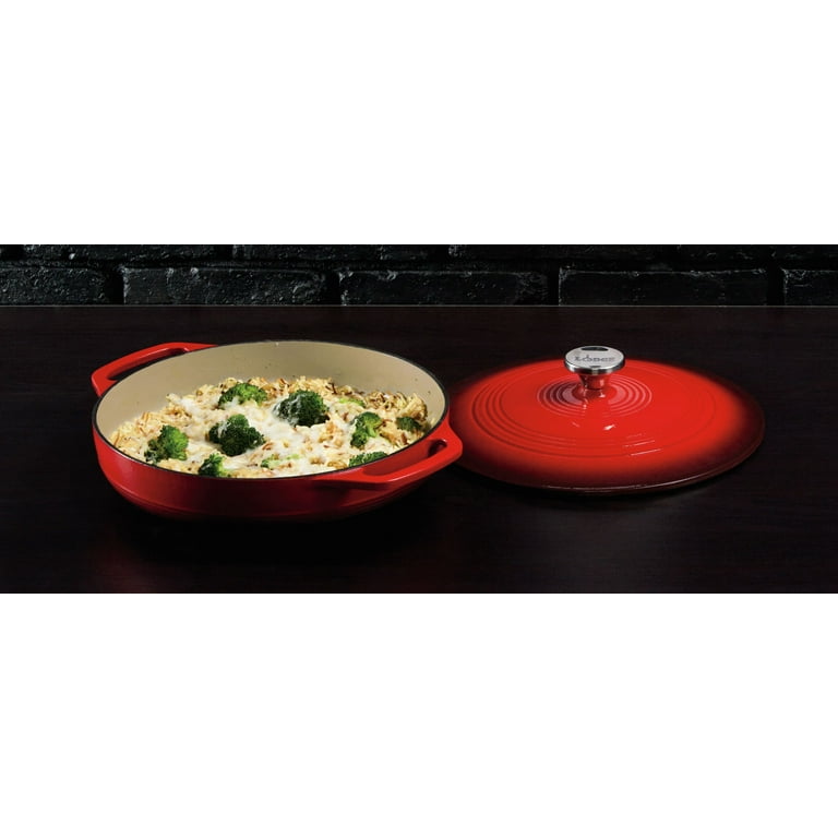 Lodge 3.5QT Enameled Cast Iron Covered Casserole Dish for Sale