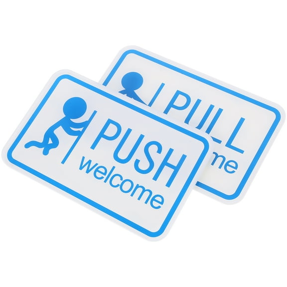 HOMEMAXS 1 Set Acrylic Push Door Signs Door Pull Indication Sign Glass Door Indication Signs