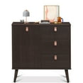 thumbnail image 2 of Gymax Buffet Console d'Entrée avec Armoire d'Exposition Brun Maison, 2 of 10