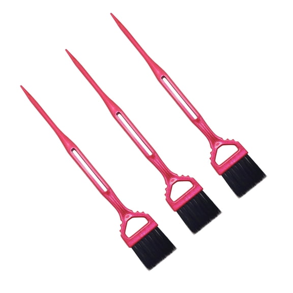 DRAFIDEEP 3PCS Reusable Hair Color Brush Dye Application Tool for Salon Use Rosy