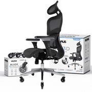 NOUHAUS Ergo3D Ergonomic Office Chair - Rolling Desk Chair with 3D Adjustable Armrest, 3D Lumbar Support and Extra Blade Wheels - Mesh Computer Chair, Gaming Chairs, Executive Swivel Chair