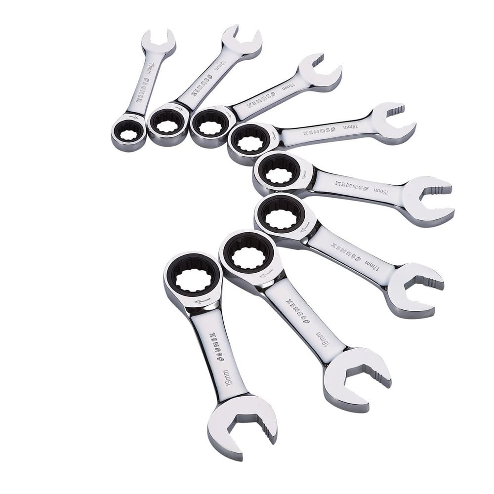 Sunex 9936M 8Piece Metric Stubby VGroove Combination Ratcheting