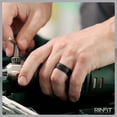 thumbnail image 5 of Rinfit Silicone Rings for Women & Men - Couple Sets Rubber Wedding Bands - Infinity Black & Diamond Oval Copper, 5 of 9