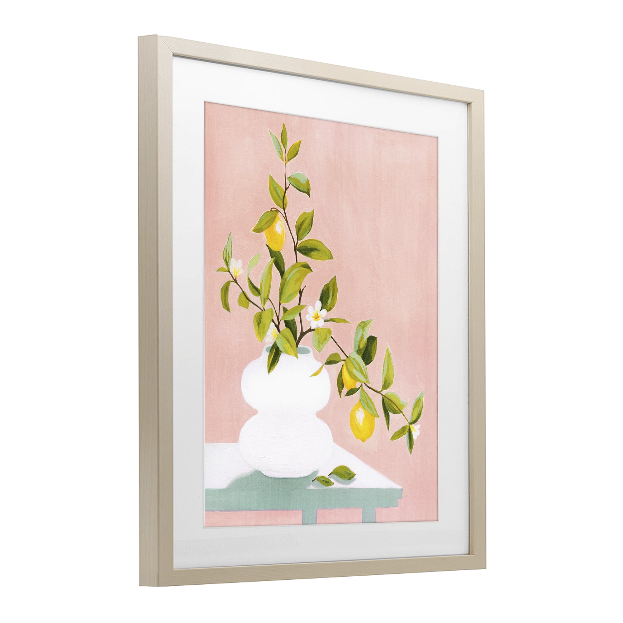 Stupell Industries Afternoon Limoncello Plant Birch Framed Print Under Glass, design by Grace Popp
