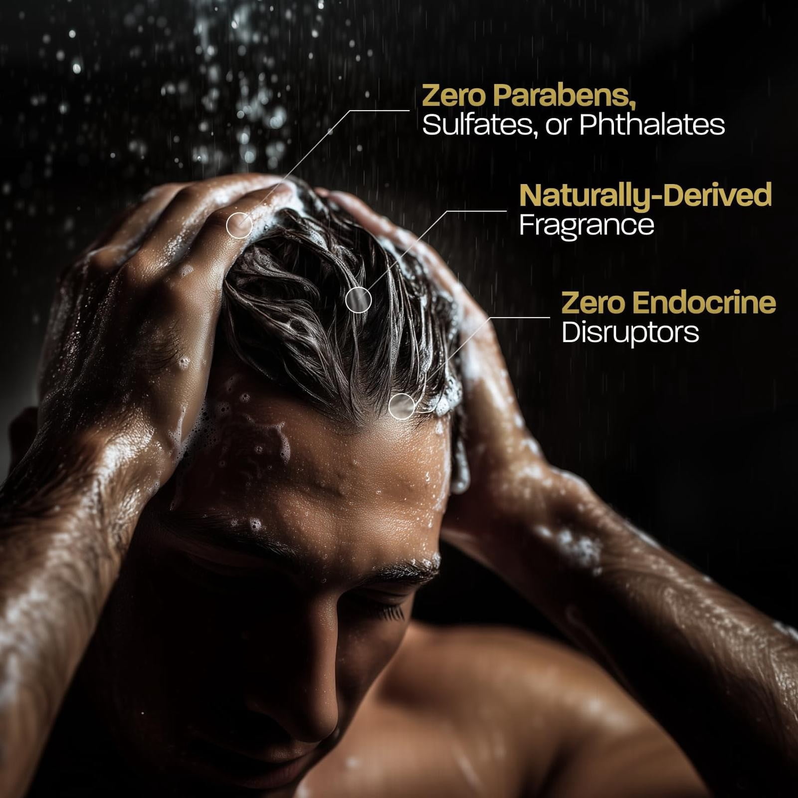 BASED BODYWORKS Men's Hair Care Bundle: Peppermint, Coconut & Avocado Oil Shampoo, Conditioner (2 Pieces) Makeup Organizers