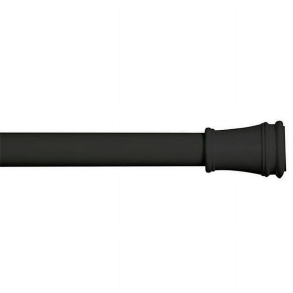 28-48 in. Twist & Fit Rogers Spring Tension Rod, Black