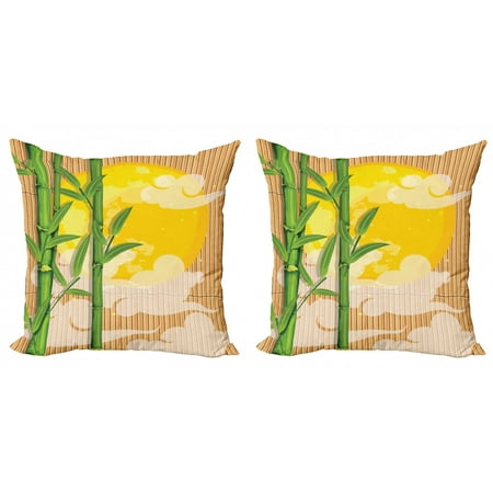 Asian Throw Pillow Cushion Cover Pack Zippered Travel Pillow