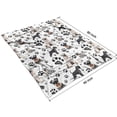 thumbnail image 4 of Schnauzer Dog and Footprints Blanket,Comfortable Soft Flannel Throw Blanket,All Season,Warm Lightweight Blankets for Sofa Bed Couch Living Room Chair,60"x80"(150x200cm), 4 of 4