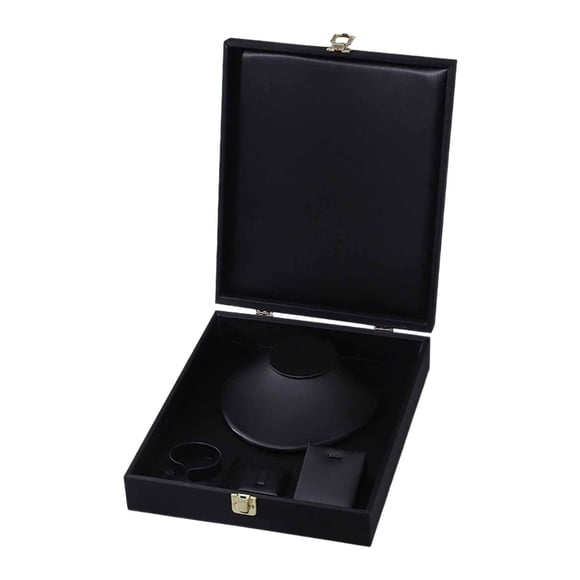 Caja organizadora de joyas, contenedor de exhibición, caja decorativa, contenedor de almacenamiento, estuche para joyas de mujer, Día de Madre Negro