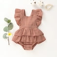 thumbnail image 4 of Newborn Baby Girl Clothes Ruffle Cotton Romper Bodysuit One-Piece Jumpsuit Outfit 3M 6M 12M 18M, 4 of 6