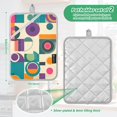 thumbnail image 6 of Yayeee Pot Holders Kitchen Heat Resistant with Pocket 7"x9.8" Cotton Oven Cooking Hot Pads, Purple Geometric, 6 of 7