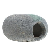 Zehuanyu Reptile Rock Hideouts for Bearded Dragon and Betta Fish Cave Aquarium Fish Hideout and Terrarium Decor Tank Ornaments and Breeding Shelter Dark Grey