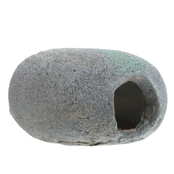 Zehuanyu Reptile Rock Hideouts for Bearded Dragon and Betta Fish Cave Aquarium Fish Hideout and Terrarium Decor Tank Ornaments and Breeding Shelter Dark Grey