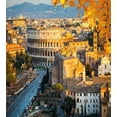 thumbnail image 3 of Ambesonne Italy Duvet Cover Set, Colosseum View in Rome, Twin, Marigold Ivory Pale Blue, 3 of 3