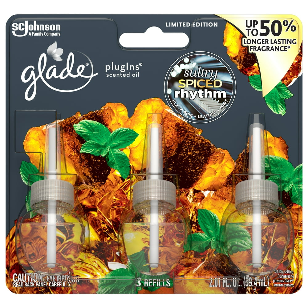 Glade PlugIns Refill 3 CT, Sultry Spiced Rhythm, 2.01 FL. OZ. Total