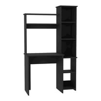 Versalles Writintg Desk, Two Superior Shelves, Bookshelf Black
