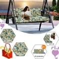 thumbnail image 4 of XXLYY Porch Swing Cushions, Waterproof Swing Replacement Cushions with Backrest and Ties, Garden Bench Seat Cushion, Outdoor Porch Patio Swing Non-Slip Chairs Pad, 4 of 6