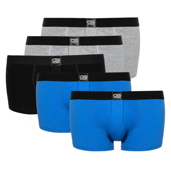 GOLBERG Boxer Briefs - Stretchy, Soft, and Comfortable - Multiple Size and Color Options - 5 Pack of Assorted Colors
