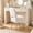 White(Teddy Fleece), variant on BouPower Vanity Stool with Storage & Adjustable Backrest – 280 lbs, Faux Fur