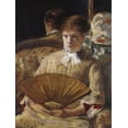 thumbnail image 2 of Cassatt, Mary 12x14 Gold Ornate Wood Framed with Double Matting Museum Art Print Titled - Portrait Of A Lady 1877, 2 of 4