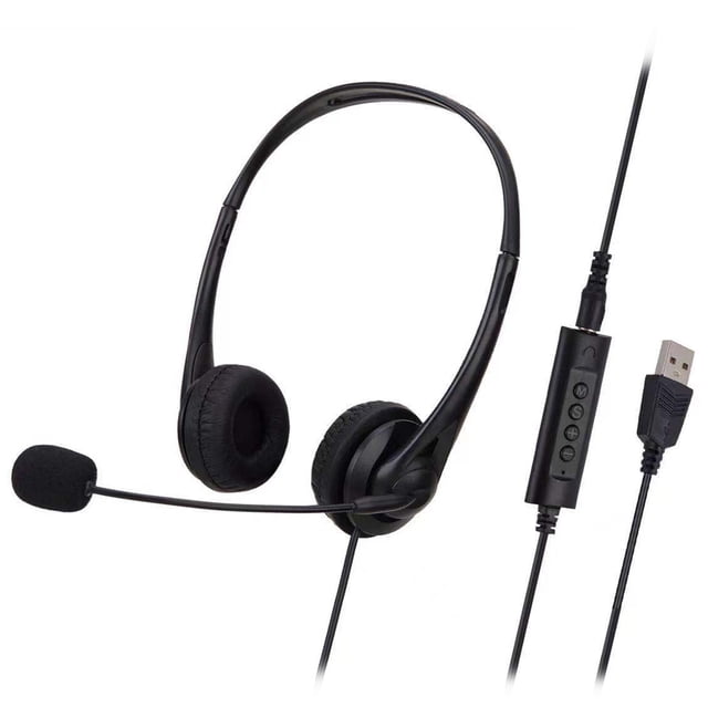 Audífonos SY490MV con micrófono externo ajustable y control de cable - Compatibles con PC, móvil y juegos - Almohadillas suaves y diadema ergonómica para mayor comodidad - Conexión 3.5mm y USB -