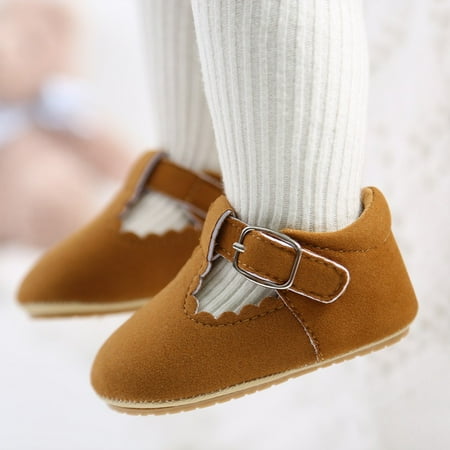 

Toddler Baby Girl Princess Leather Soft Crib Anti-slip First Walkers Shoes