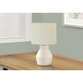thumbnail image 1 of Monarch Specialties Lighting, 17"h, Table Lamp, Cream Ceramic, Ivory / Cream Shade, Modern, 1 of 5