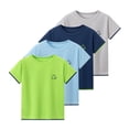 thumbnail image 2 of LEKWK Boys Athletic Shirts 4 Pack Breathable Quick Dry Workout Tops Crewneck Mesh Short Sleeve Comfy T-Shirts for Football Running Sports Casual, 2 of 9