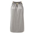 thumbnail image 5 of ZHOGXU Women's Dress Sleeveless Halter Neck Solid Color Fashion Comfortable Loose Mini Dresses For Casual Daily Wear,Grey,Xxl, 5 of 6
