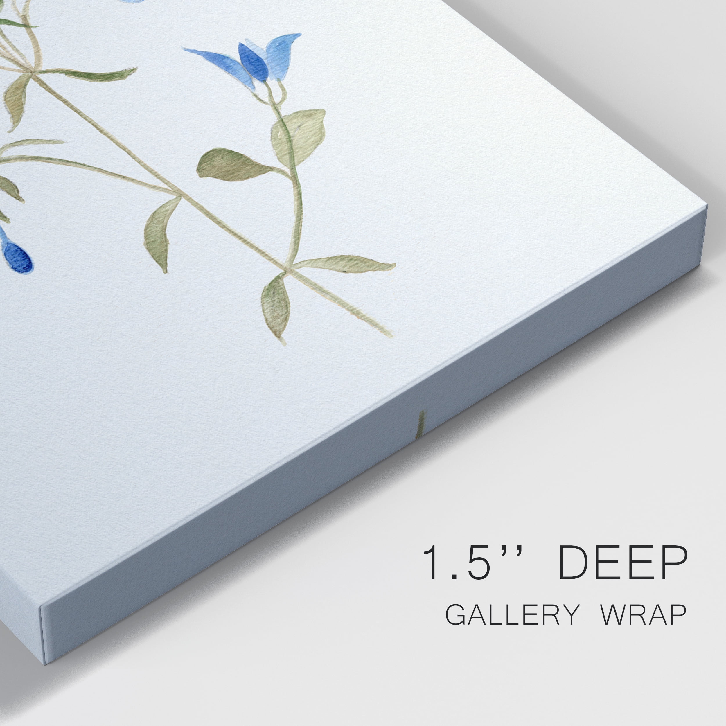 Blue Blossom Botanical II Premium Gallery Wrapped Canvas - Ready to Hang - 40 x 60