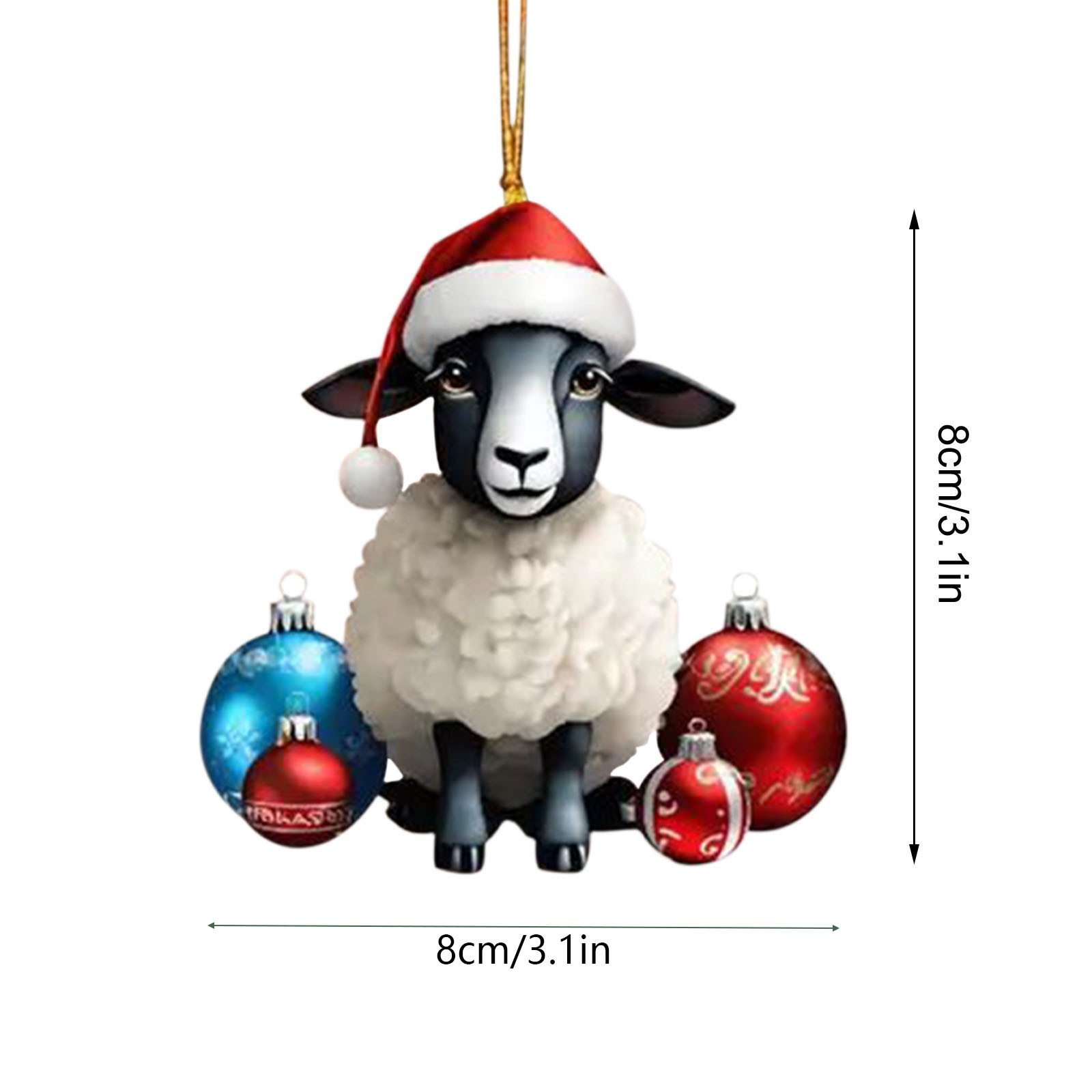 Charme Décoratif Pour Rétroviseur De Voiture - Ornement Festif 2D Noël - Suspension Voiture, Sapin Ou Maison - Ambiance De Fêtes