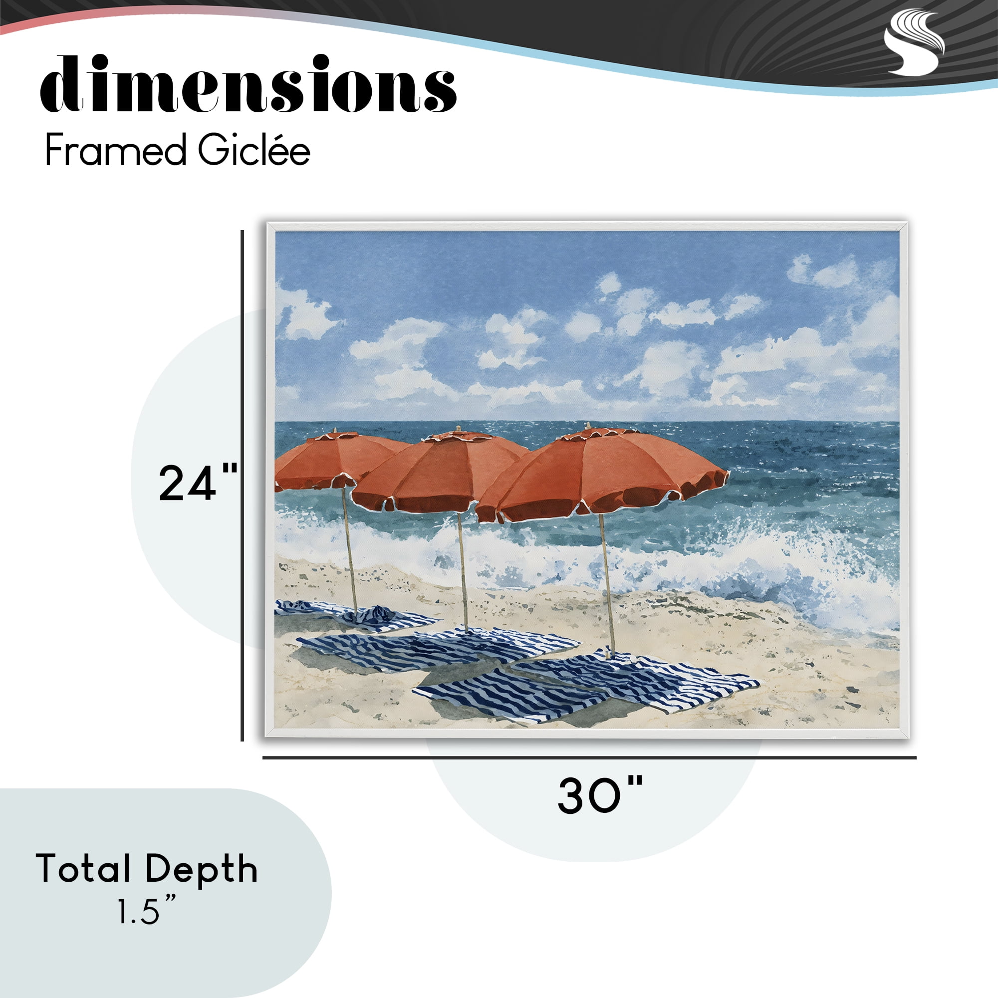 Stupell Industries Shade From The Sun White Framed Giclee Art, design by Franklyn Gregory