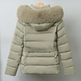 thumbnail image 4 of Winter Jackets for Women Short Padded Coat Winter Warm Thermal Outerwear With Hood Detachable Windproof Jacket For Cold Weather Winter Coats for Women, 4 of 7