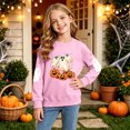 thumbnail image 5 of KPOPLK Halloween T-Shirt Toddler Kids Boys Girls Sweatshirts 2t 3t 4t 5t 6t Ghost Pumpkin Prints Tee Tops(3-4 Years,Pink), 5 of 8