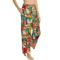 thumbnail image 2 of Uemuo Funny Owl Bird Pattern Women's Wide Leg Palazzo Lounge Pants with Pockets Light Weight Loose Comfy Casual Pajama Pants-Large, 2 of 9