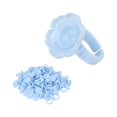 thumbnail image 3 of Eyelash Extension Glue Holder, PP Pigment Holders Flower Glue Rings V Shaped Tapered Mouth Strong Scalability for Eyelash Extensions Blue, 3 of 5