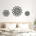 thumbnail image 5 of LZLINGMEI 3PCS Metal Flowers Wall Decor, Multiple Flowers Art Wall Decor for Bathroom Living Room Office(Black), 5 of 8