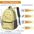 thumbnail image 3 of Daisy Pioneer Flower Yellow Pattern 17" School Backpacks for Teens,Waterproof Oxford Fabric,S-Shape Padded Straps for School,Travel,Hiking,Camping, 3 of 6